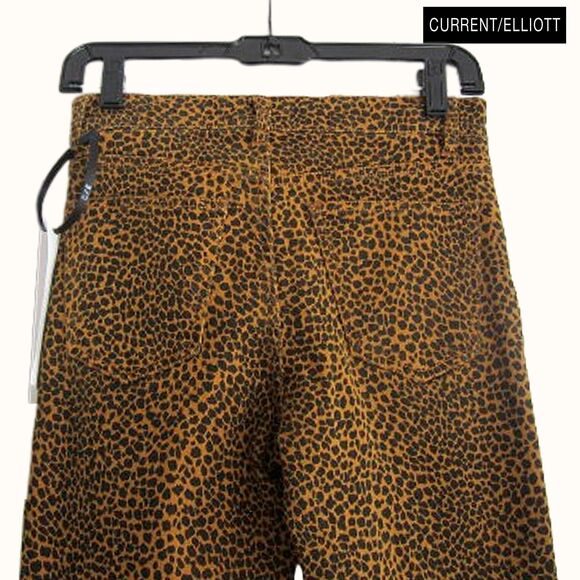 CURRENT/ELLIOTT NEW Glam Rock HIGH WAIST STILETTO Spotted Leopard Crop Jean 26/2 - Picture 11 of 12